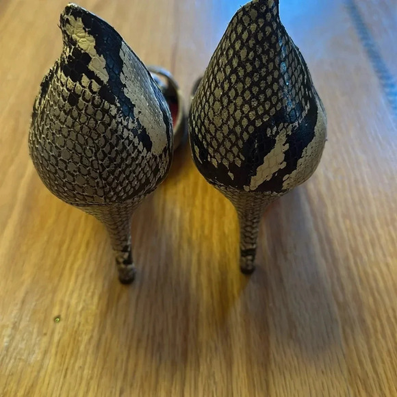 Kate Spade Snakeskin Print Peep Toe - Picture 4 of 7